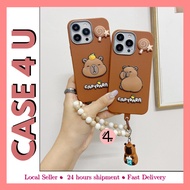 Vivo Y21T Y27s Y33s Y33T Y35 Y36 Y78 T1x 4G 5G Fon Sarung Lembut Kulit Leather Lollipop Capybara 3D 