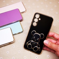 Mobile Case For Samsung Galaxy S23 FE A05 A05S Samsung A24 Cute Fat Bear Stand Holder Cover Casing