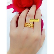 [ACCPEKANBARU] 24K CRYSTAL PLATED COCO CHAIN RING + 24K GOLD PLATED