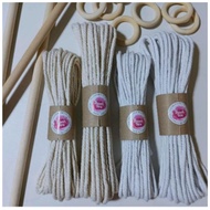 10yards x 3mm|4mm Macrame Twisted 4-Ply 100% Cotton Rope Macrame Yarn Cotton Yarn