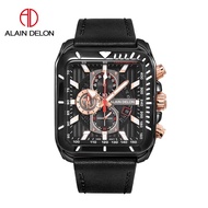 Alain Delon Watch AD471-1732C Men Chronograph Leather Strap / Alain Delon Watch / Men Watch / Jam Le