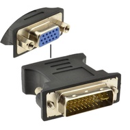 DVI-I (Dual Link) 24+5 Male to VGA Female Converter Adapter / Penyesuai Penukar
