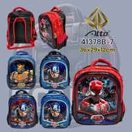 Boys Elementary School Backpack Embossed Image with Alto Brand Lights 41378B-7