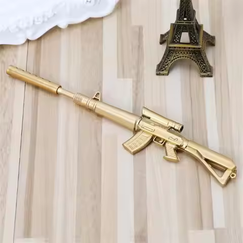 Fountain Pen Student Gold Gun Shape Creativity Pen Gel Pen Signing Pen Study Novel Gifts Sniper Rifl