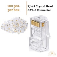 RJ45 CAT-6 connector Crystal Head, EZ Pass-Through and Shielded RJ45 connector with crimper tool