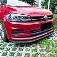 For VW Polo MK6 2018+ Accessories Front Bumper Lip Spoiler Splitter Upgrade Kit