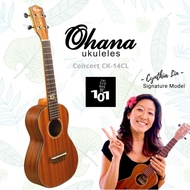 Ohana CK-14CL Cynthia Lin Model Concert Size Ukulele Mahogany Body