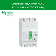 Schneider Electric Circuit breaker GoPact MCCB 1253 poles 15kA at 415VAC 50A rating TMD trip unit (G