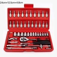 Shock Wrench Set Socket Contents 46 pcs Socket Set Socket Wrench 1/ 4 INCH