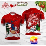 2025 Hot Selling Christmas T-shirt Microfiber Jersey Christmas Family Day Shirt New Year T-shirt Lel