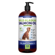 Petsy Wild Alaskan Salmon Oil Supplement for Dog & Cat - 32oz - Omega 3 Vitamin Supplement for Dogs 