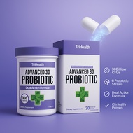 TriHealth Advance Probiotic 30 Capsules – Dual Action Digestive & Gut Health Support | 100% Original