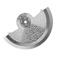 อะไหล่โรเตอร์สีน้ำเงินลายคลื่นใหญ่ สำหรับกลไกนาฬิกาอัตโนมัติ Mod NH35 ใช้ได้กับกลไก NH34 NH35A NH36 