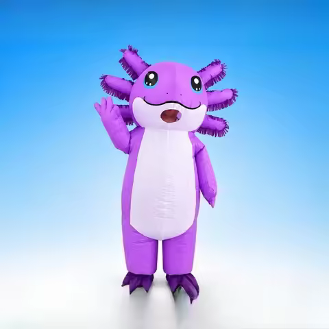 Inflatable Axolotl Costume Adult Halloween Playing Costume Luxury Fun Costume Animal Ladies Men Cosp