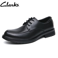 Clarks_Lace Ampton Walk เชือกผูกรองเท้าหนังสีดำสำหรับผู้ชายรองเท้าทางการ หนังสีดำ