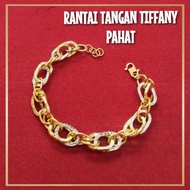 rantai tangan tiffany pahat emas 916