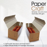 HOTANG BOX SAUSAGE BOX/ CORNDOG BOX/ KRAFT SATIN BOX - LAMINATED Size 18 x 5.5 x 5.5