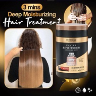 Hair straightening mask [1000g] keratin caviar mask for damaged hair, natural caviar material