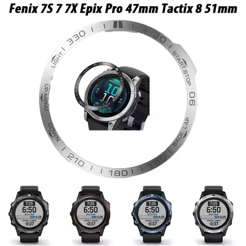 Stainless Steel Bezel For Garmin Epix Pro 7S 7 7X 42/47mm Tactix 8 51mm 6X 5X Protector Cover Case F