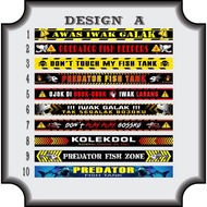 STIKER AQUARIUM IKAN PREDATOR