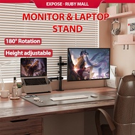Monitor Stand Monitor Arm 2 In 1 Monitor & Laptop Stand 13 to 32 inch Adjustable dual desktop