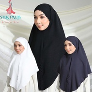 BORONG TUDUNG KHIMAR SULAM CEY CREPE (Ironless) | TUDUNG SARUNG KHIMAR SULAM