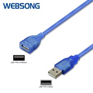 USB 2.0 Male to Female Extension Cable 20CM 1.5M 3m 5M 10M WEBSONG