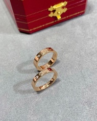 Cartier outlet卡地亞love系列 情侶戒指 對戒ring