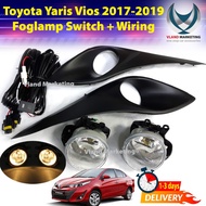 DLAA Toyota Yaris Vios 2017-2019 Fog lamp Light Cover + Switch + Wiring lampu depan