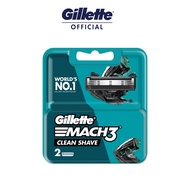 Gillette Mach3 Clean Shave Razor Blades 2pk