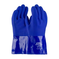 58-8656 XTRATUFF GLOVE, OIL-RESISTANT, ROUGH COATED, BLUE PVC, 12" LENGTH. EN 388 : 4121X