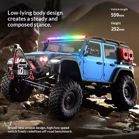 Hb R1011 Full Scale Rc Jeep Wrangler Off Road Crawler Electric Vehicle Model 559mm Long High Low Spe