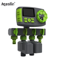 Aqualin 4-Zone Automatic Irrigation System Watering Timer Garden Water Timer Controller System with 