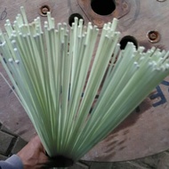 RUJI JERUJI FIBER STIK STICK PUTIH HITAM 1 METER BIJIAN ECER UNTUK SANGKAR KANDANG BURUNG MAINAN KUC