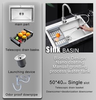 Kitchen sink 304 stainless steel sink sliver/black advanced household sink lababo stainless