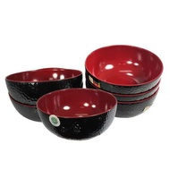 Mangkok Melamin Golden Dragon 2 Warna Mangkok Ramen Ulir 7 Inch Golden Dragon W07A9