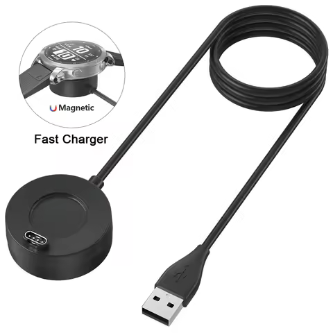 Charger For Garmin Vivoactive 3 4 4S/Fenix 5 5S 5X 6 S 6X/Venu 2 2S Sq Magnetic Charger For Forerunn