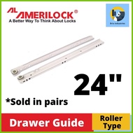 ➳ ◵ ◑ Amerilock Drawer Guide Roller Type Drawer Slide 12" 14" 16" 18" 20" 22" 24"