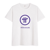 Áo Thun Cotton in Hình Pi Network Cổ Tròn Tay Ngắn Thường Ngày Mùa Hè Thời Trang Đường Phố Thoải Mái