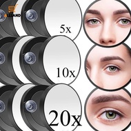 5/10/15x Times Magnifying Makeup Mirror - Round Adsorption Bathroom Portable Cosmetics Mirror - Mini