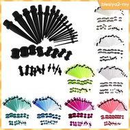 [BlesiyaedMY] 36 Pieces Gauges Kit Acrylic Plugs Tapers 14G-00G Ear Stretching Set Plugs and  Tunnel