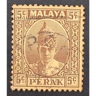 MALAYA, PERAK, 5 CENTS, USED ,MAY DIFFERENT POSTMARK!