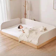 Bed Frame Montessori Platform Floor Solid Single Bed Tatami Bedroom Beech Wood Child Bed