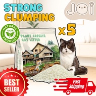 Joi Pet Unscented Cassava Cat Litter Pasir Kucing Ubi Kayu (5 Packs)