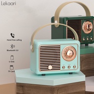 Lekaari Portable Outdoor Bluetooth Speaker Radio Music Player Soundbar Boombox Sound TF Mini Vintage Audio