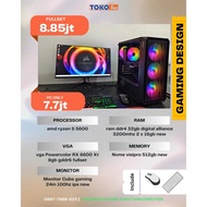PC Rakitan Gaming HIGH SPEC | amd ryzen 5 5600 | ram ddr4 32gb digital alliance 3200mhz 2 x 16gb  | 
