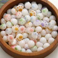 JINSIHU 20pcs/Bag Cat Paws Acrylic Bead, Handmade Craft Acrylic Loose Spacer Beads, Cute Cartoon Des