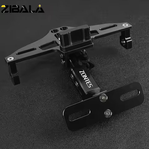 Motorcycle License Plate Bracket Licence Plate Holder Frame With Light For Zontes ZT125-G1 ZT125U ZT