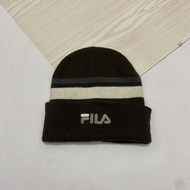 beanie kupluk fila brown bekas