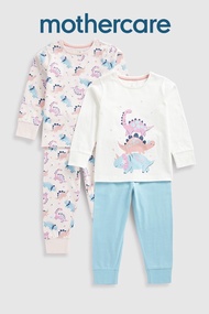 ชุดนอนเด็กผู้หญิง Mothercare Dinosaur Pyjamas - 2 Pack HD327